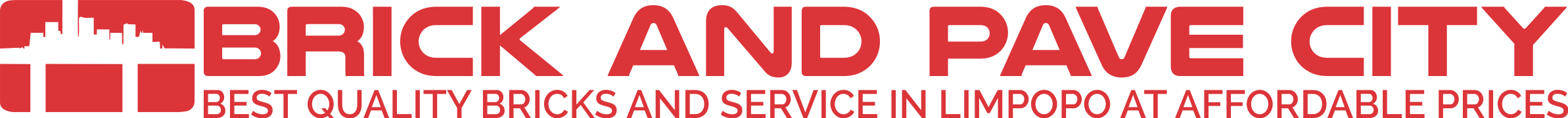 Brick and Pave City red wordmark