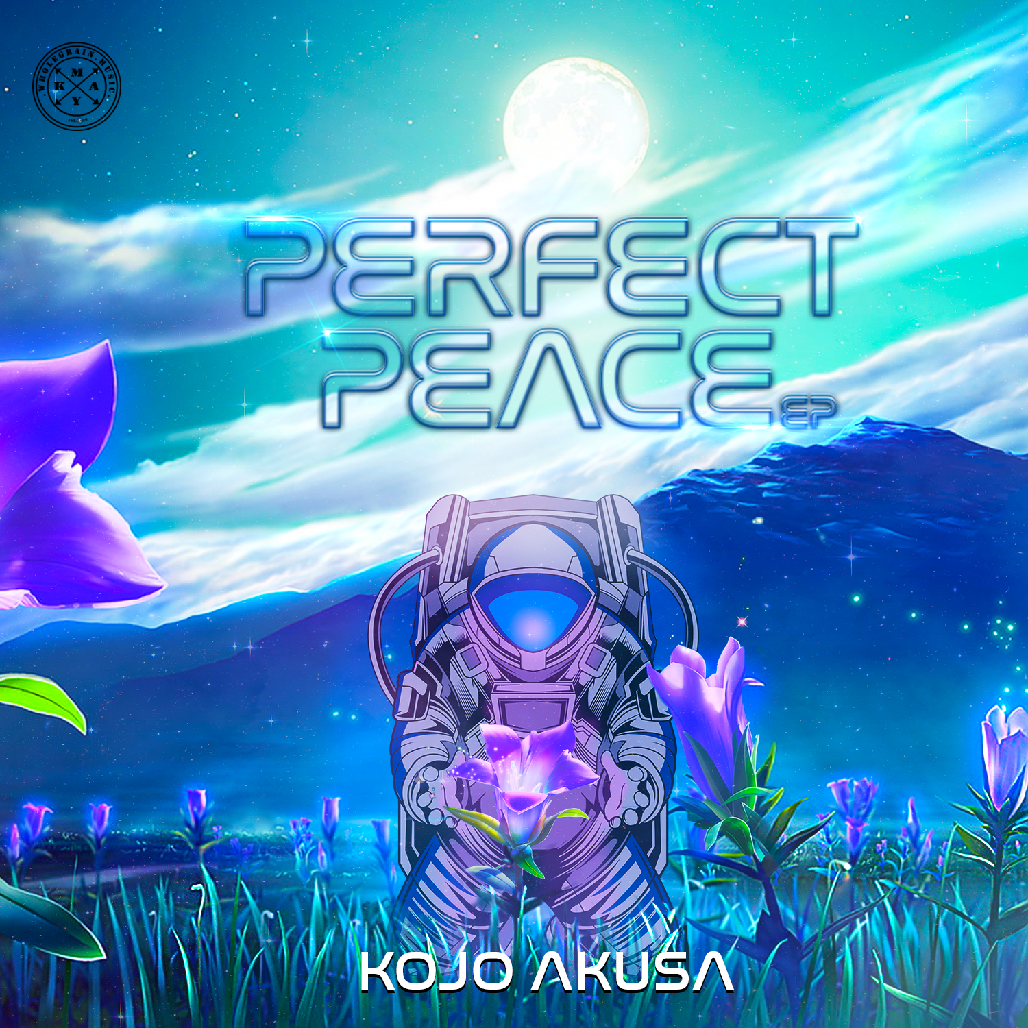 Perfect Peace EP cosmic astronaut cover artwork by Kojo Akusa