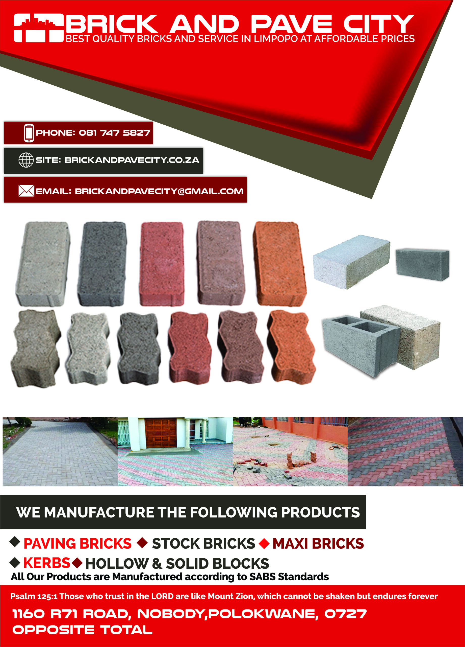 Brick and Pave City product flyer